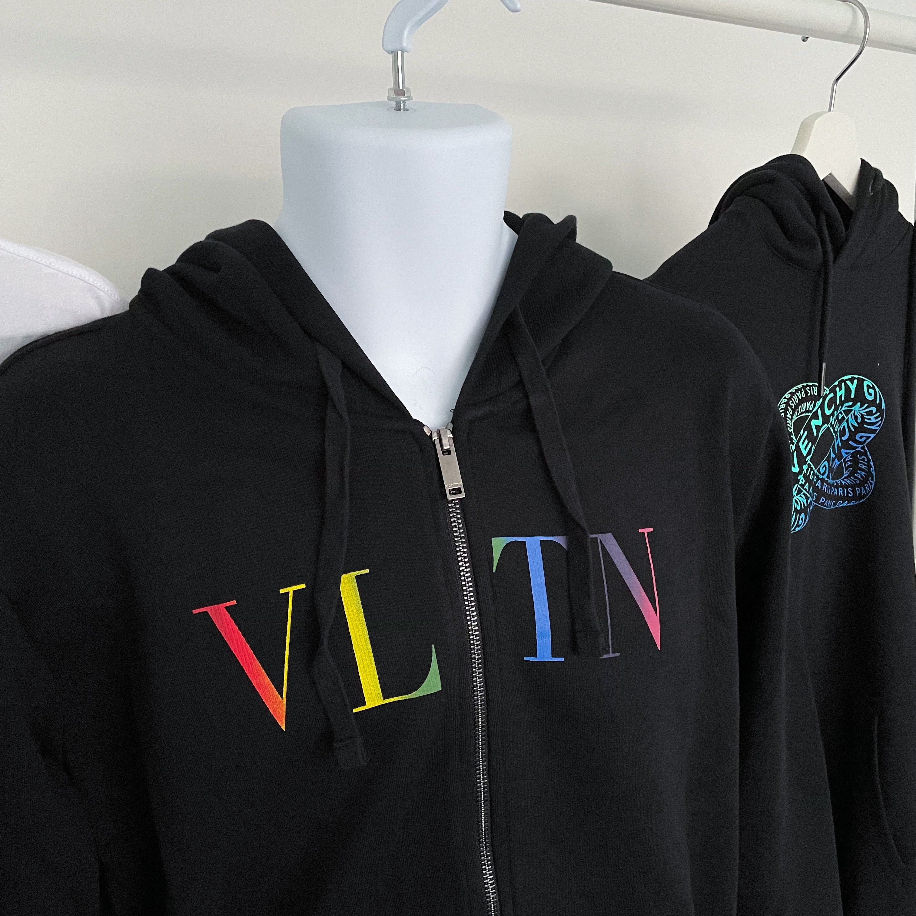 Valentino Rainbow Zip-Up Hoodie