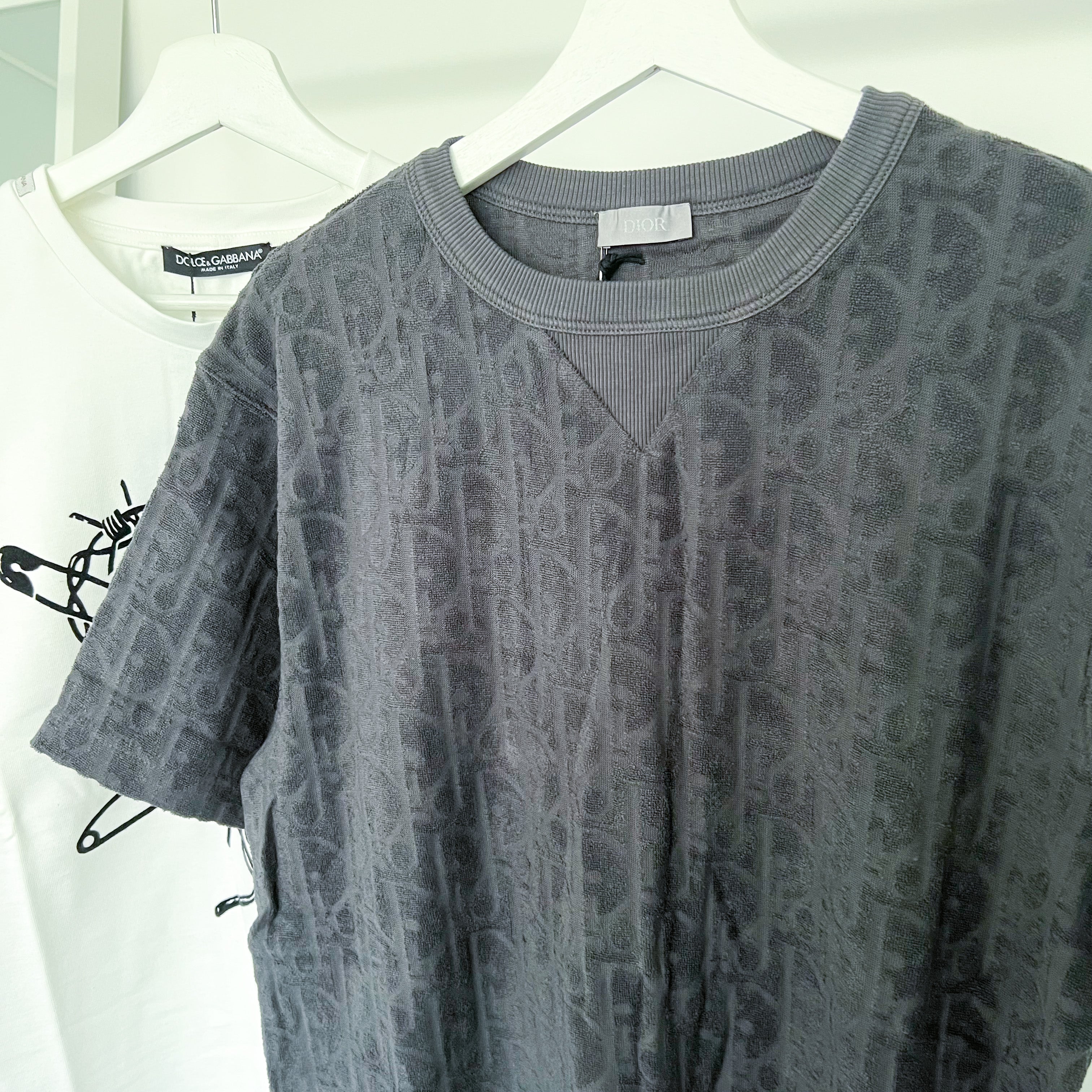 Dior Oblique Towel Tee - Gray