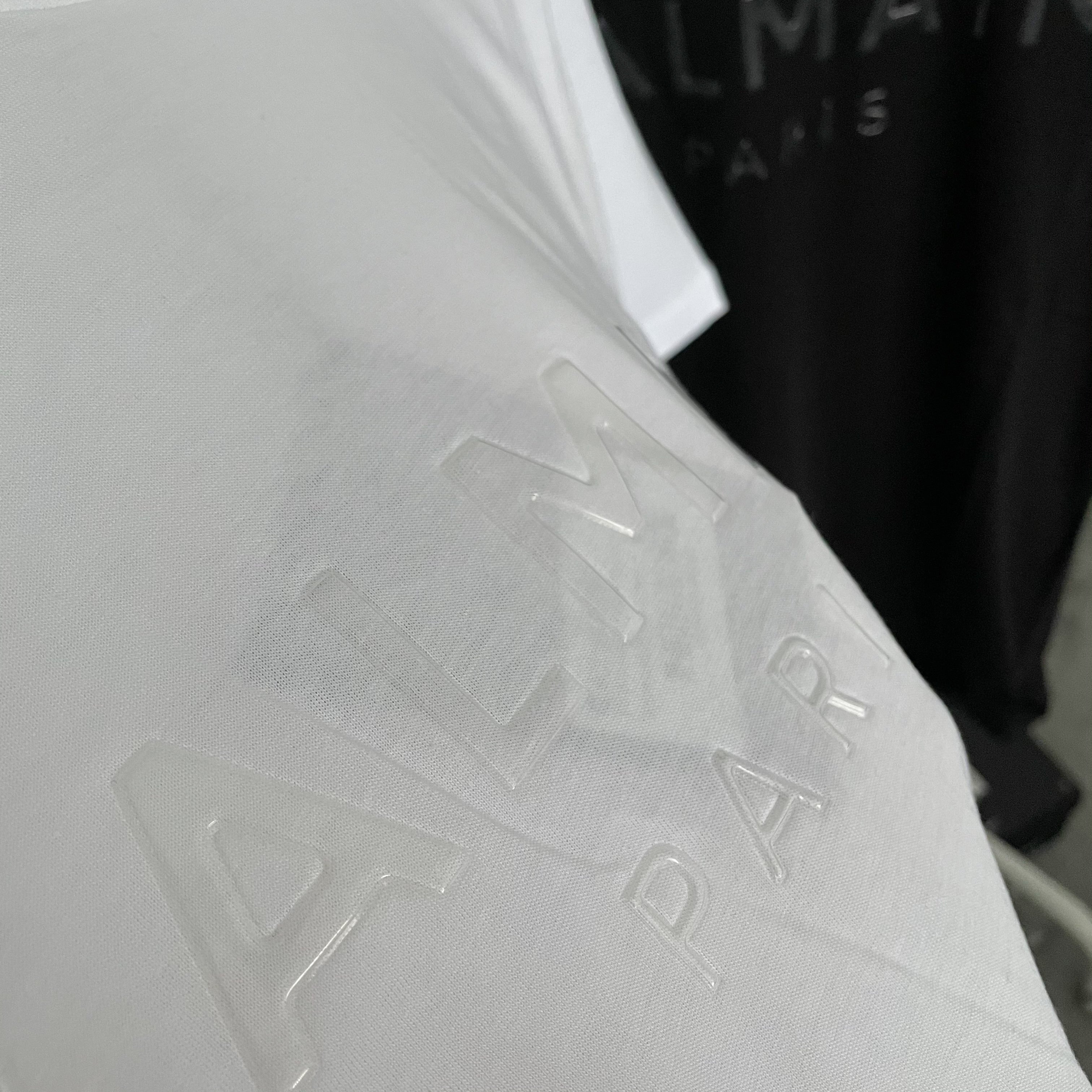 Balmain Silicone Logo Tee - White/White