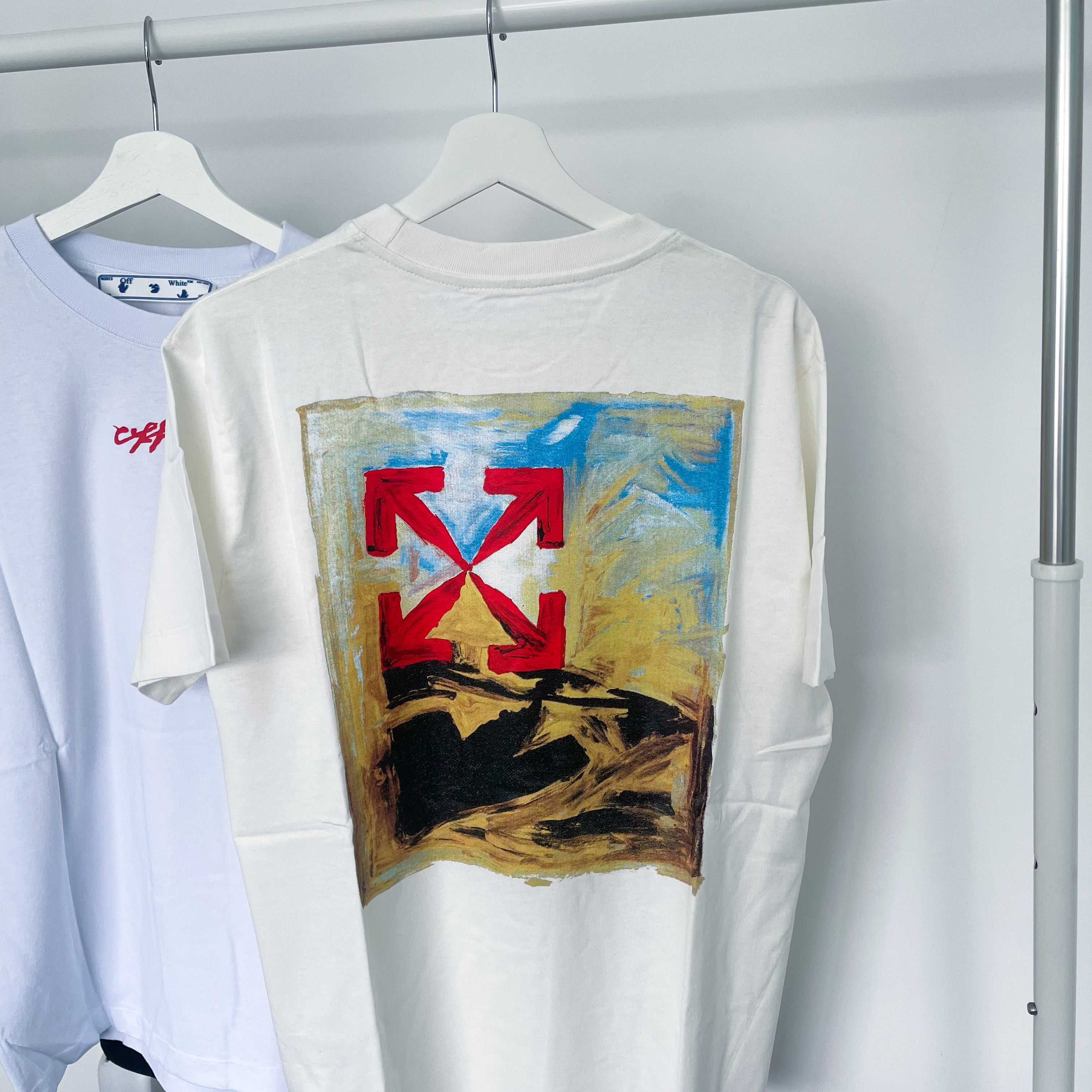 Off-White Canvas Painting Tee - Beige