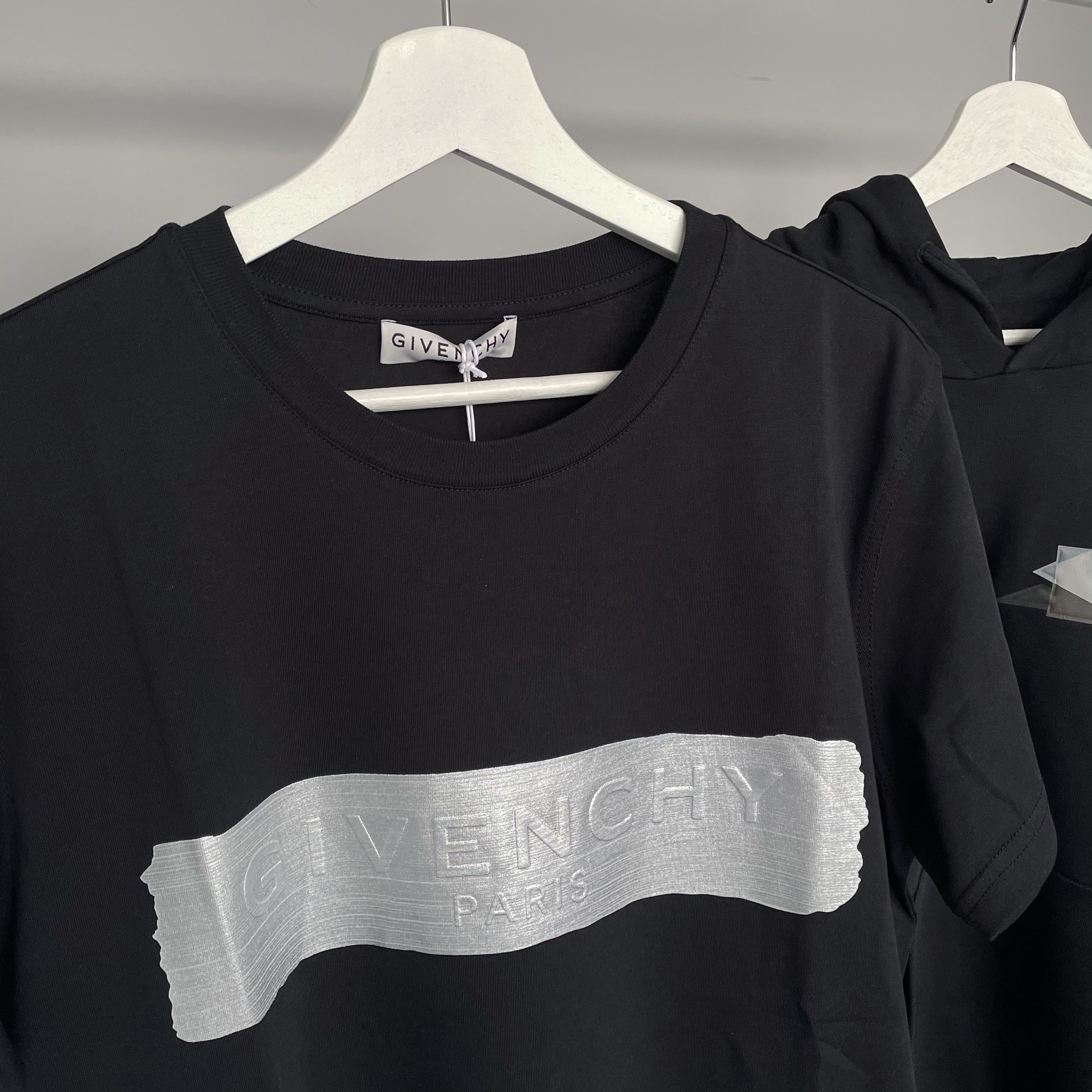 Givenchy Silver Latex Logo Tee