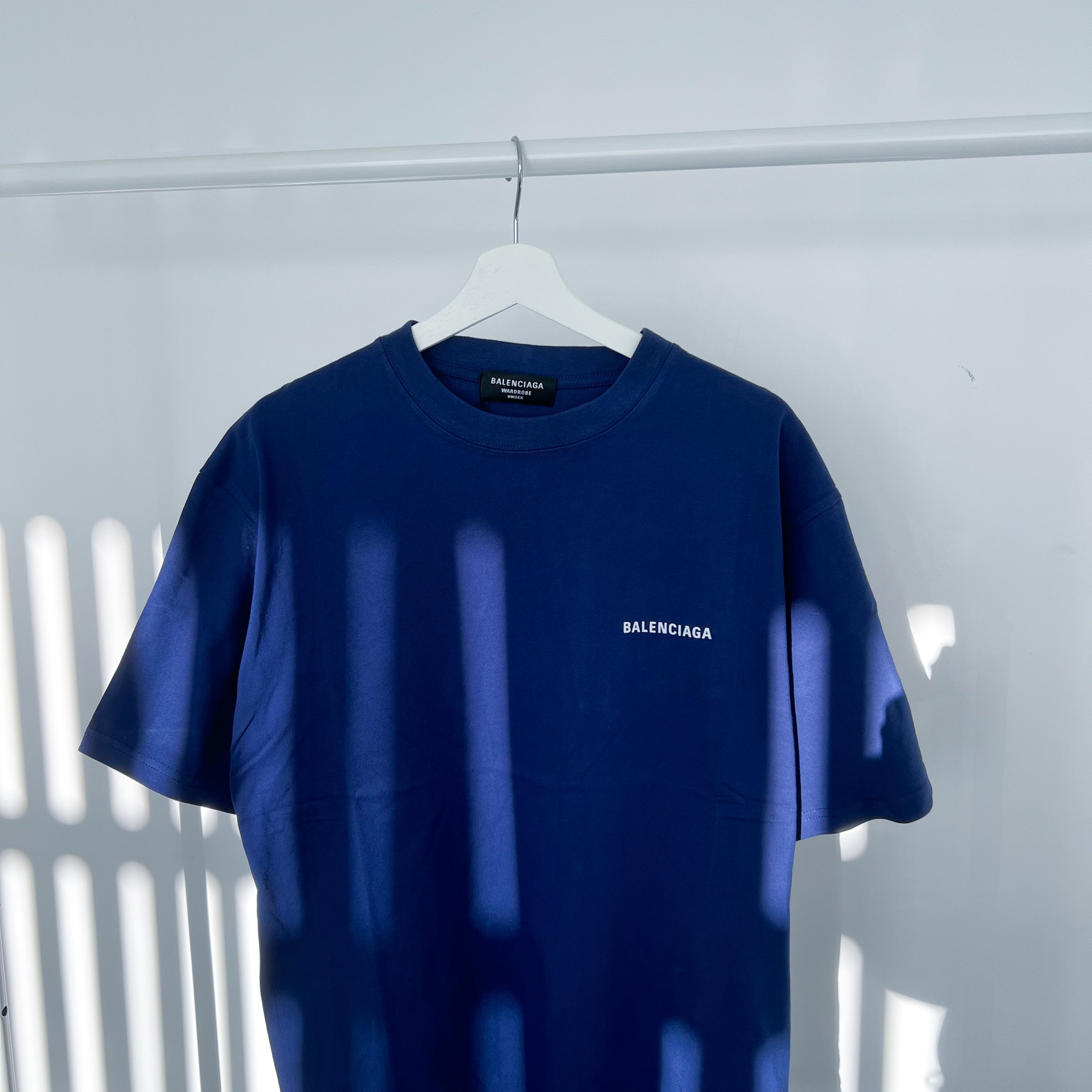 Balenciaga Back Logo Tee - Navy