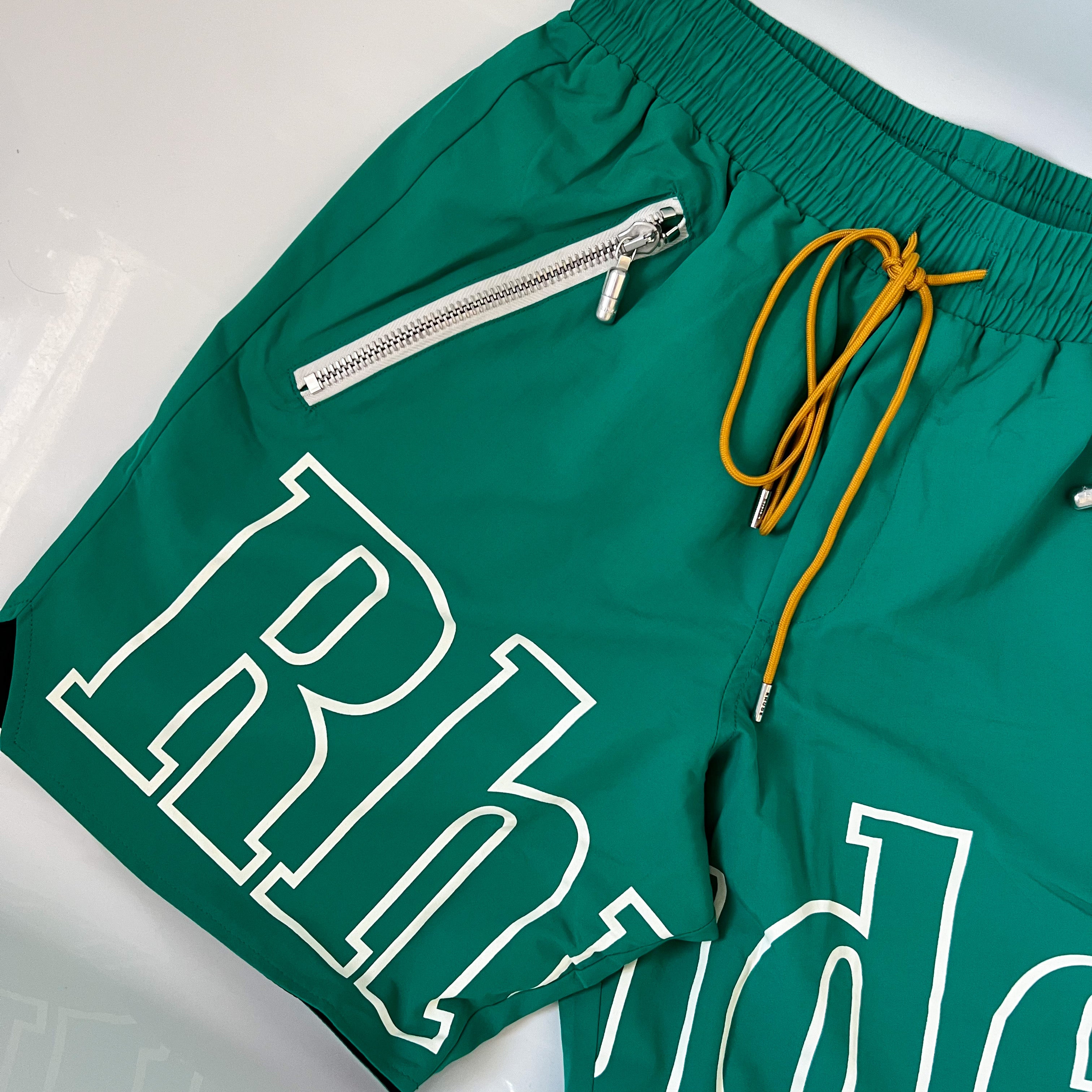 Rhude Outline Swimshorts - Green
