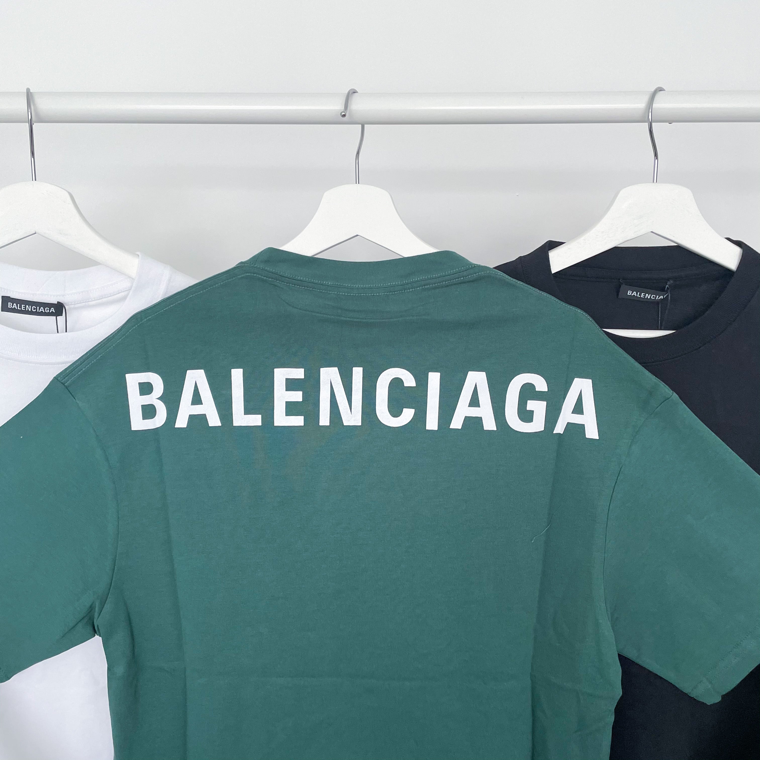 Balenciaga Back Logo Tee - Green