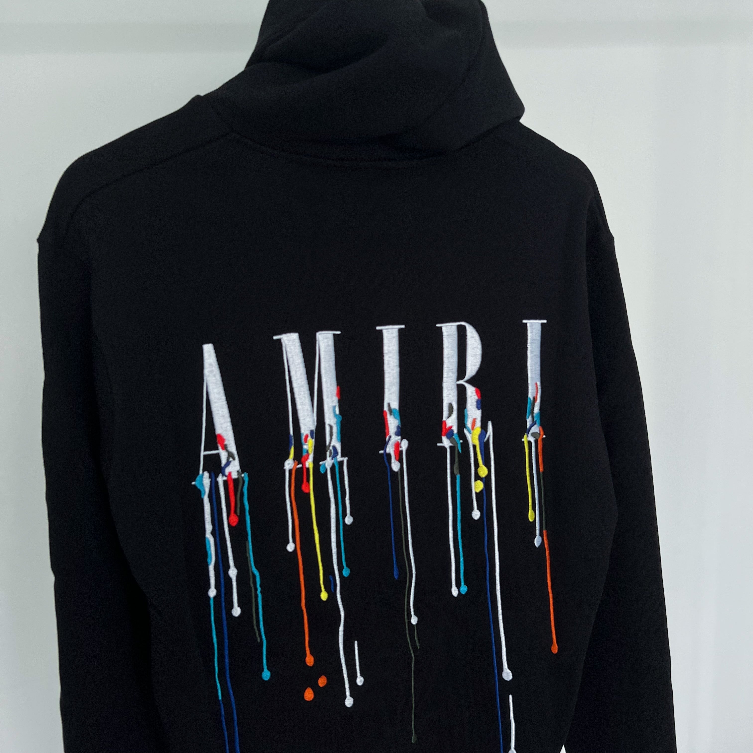 Amiri Paint Splatter Hoodie - Black