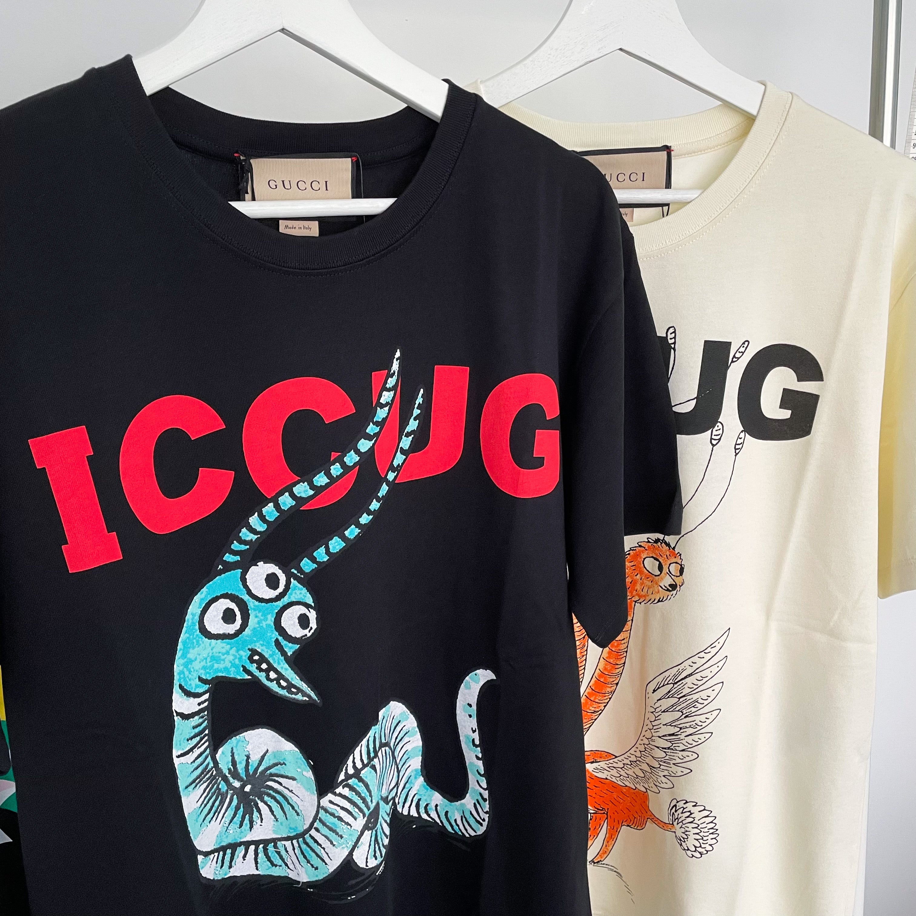 Gucci x Freya Hartas Animal Logo Tee - Black / Red