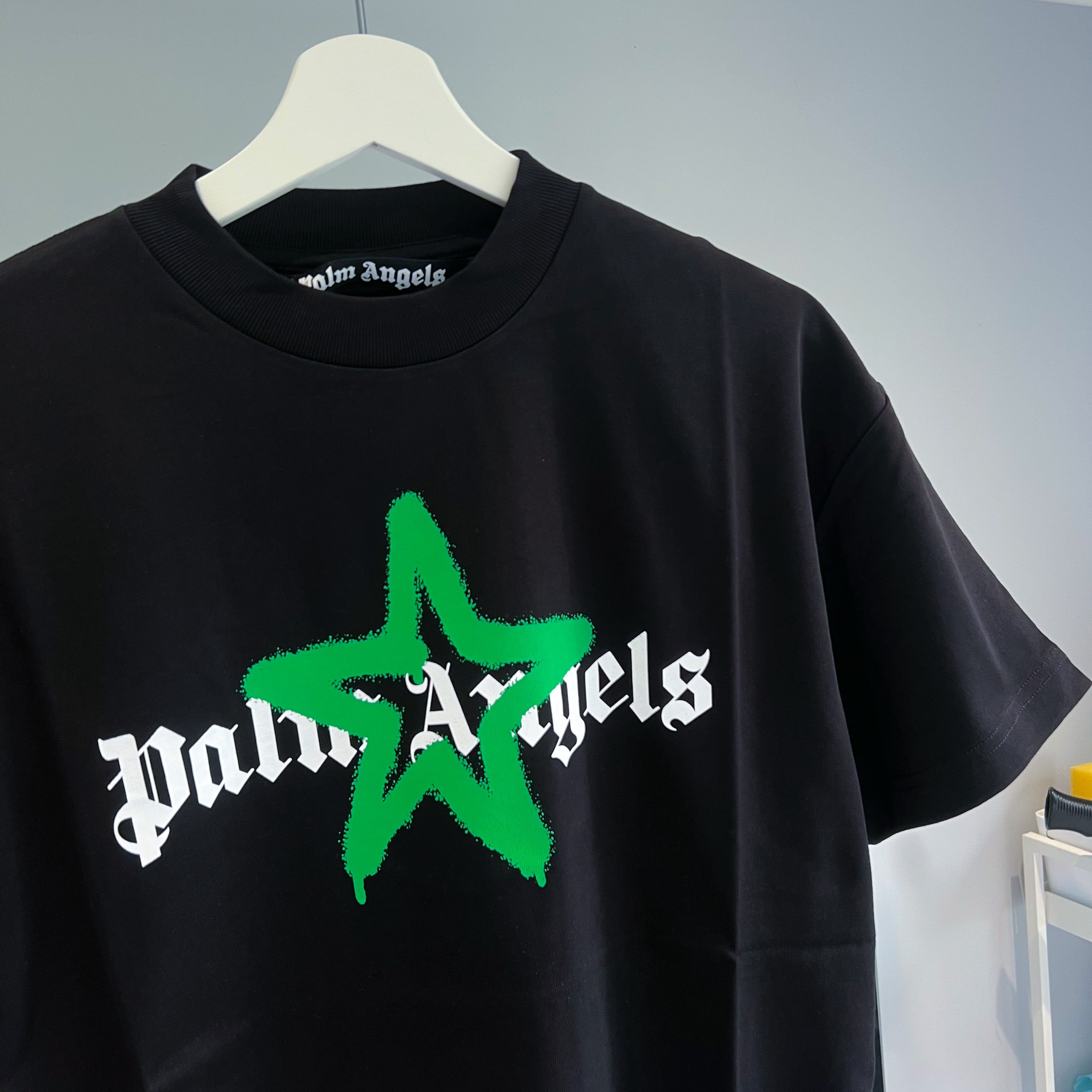 Palm Angels Star Spray Tee - Green