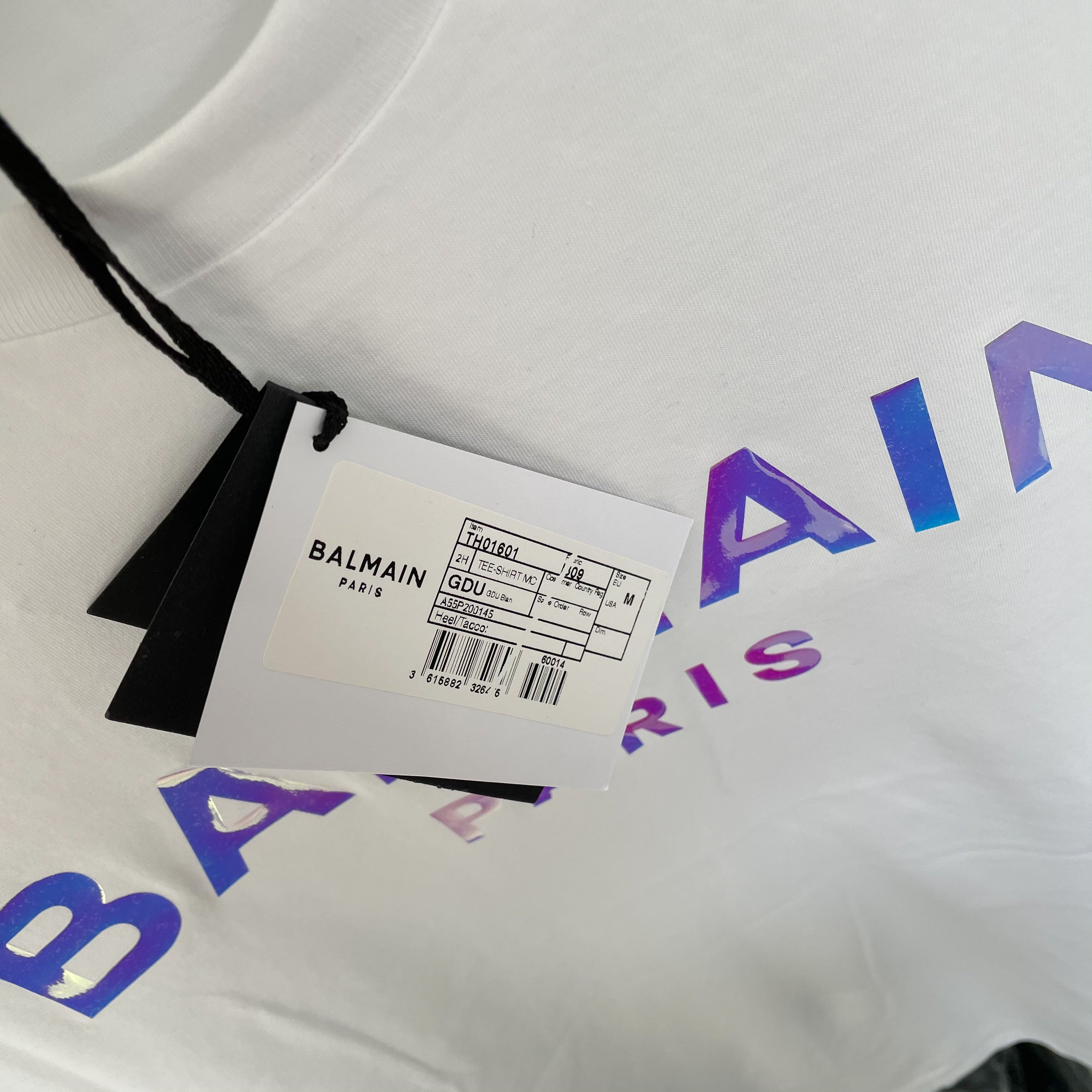 Balmain Holographic Logo Tee