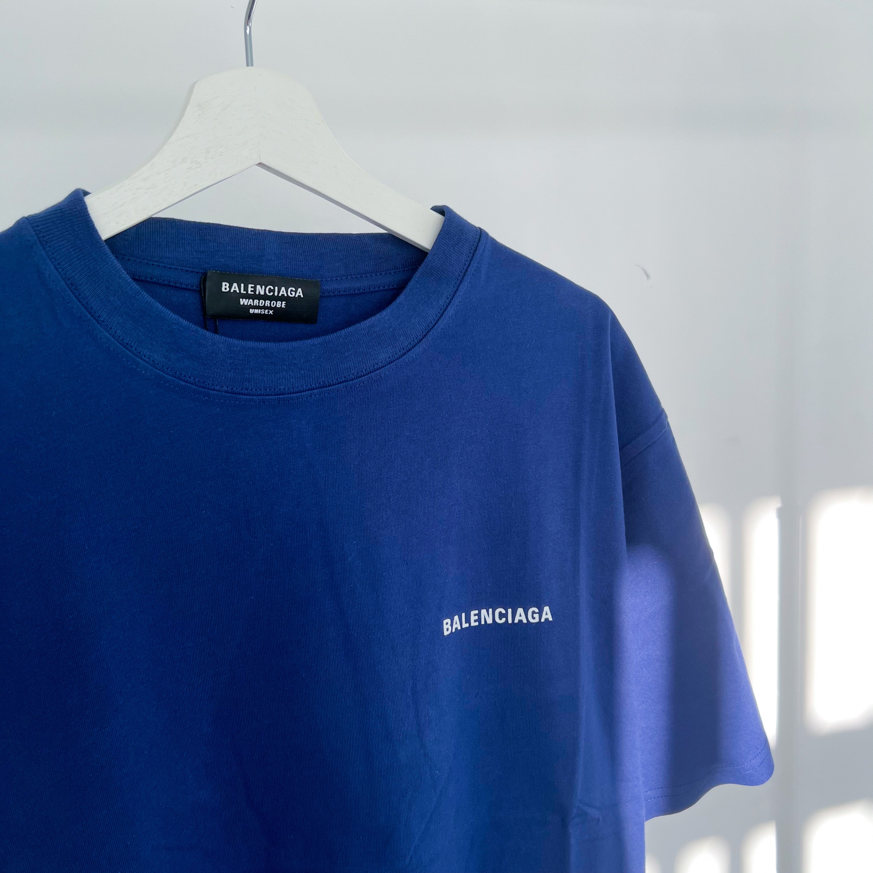 Balenciaga Back Logo Tee - Navy